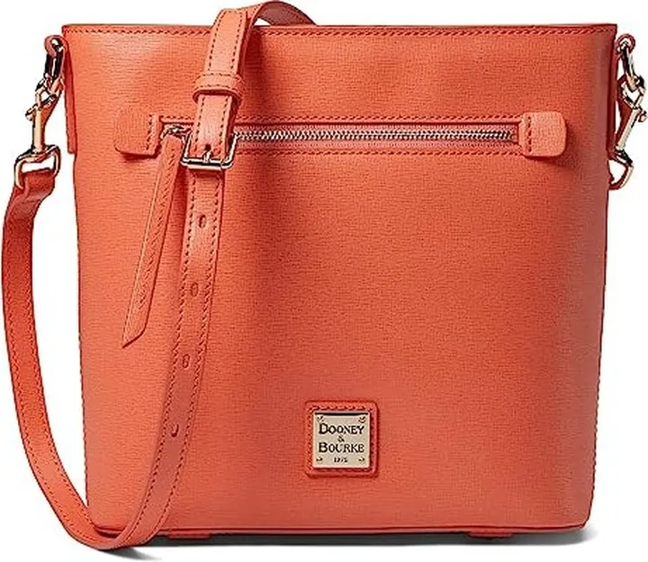 Dooney & Bourke Saffiano Zip Crossbody (Coral) Handbags