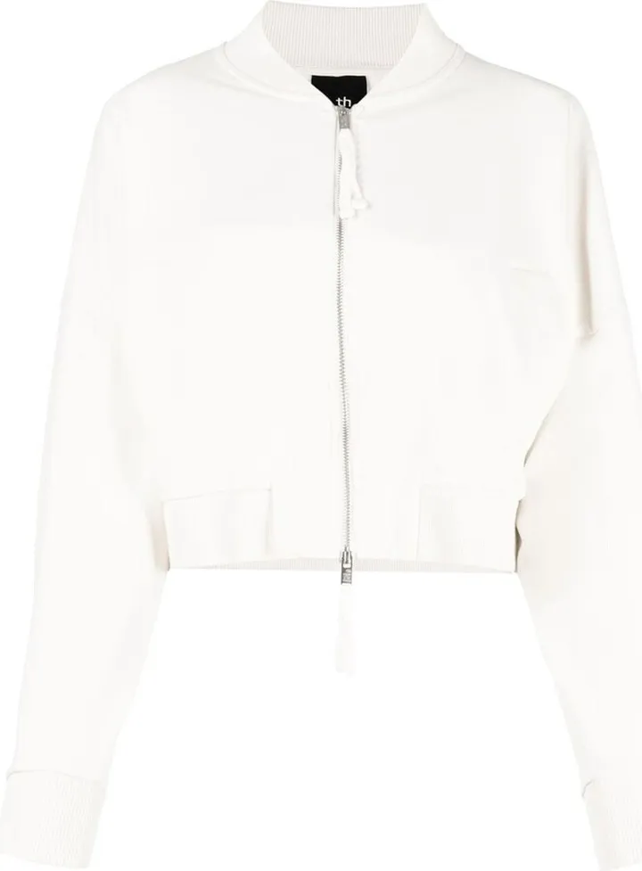 Cropped Cotton Bomber Jacket