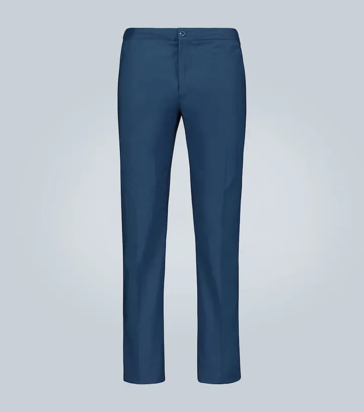 Slim-fit cotton pants