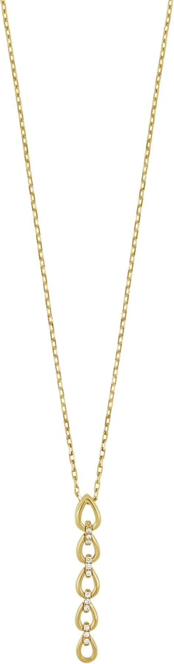 Varda Pear Link Diamond Pendant Necklace