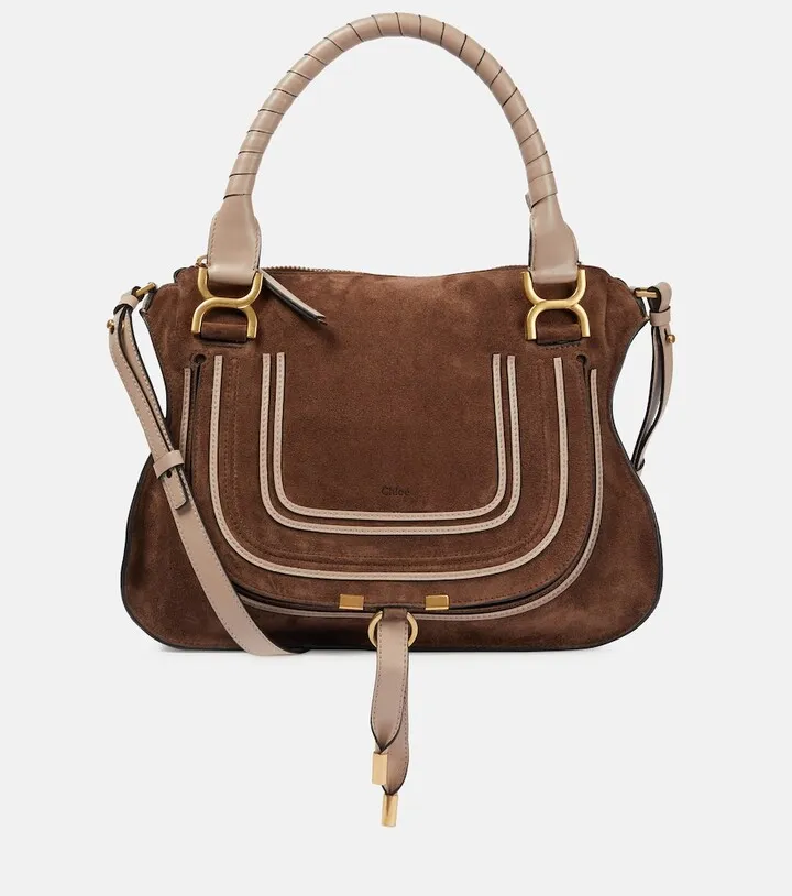 Marcie Medium suede tote bag