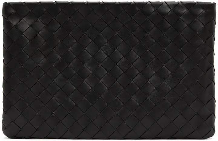 Bottega Veneta Black Medium Flat Pouch