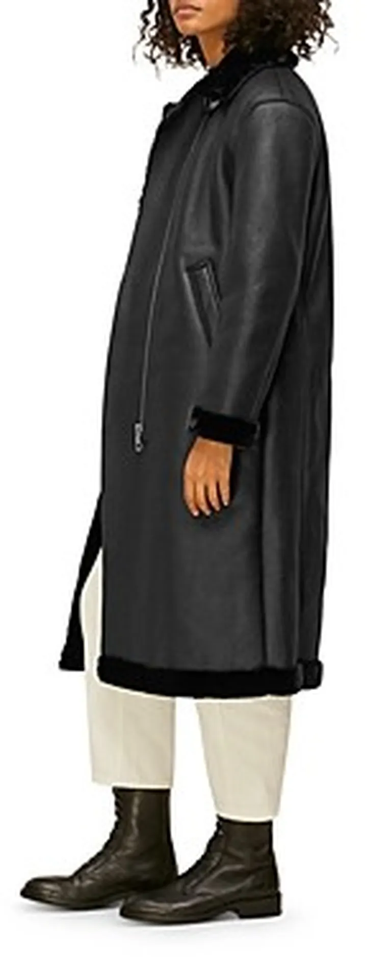 Whistles Ultimate Faux Shearling Biker Coat