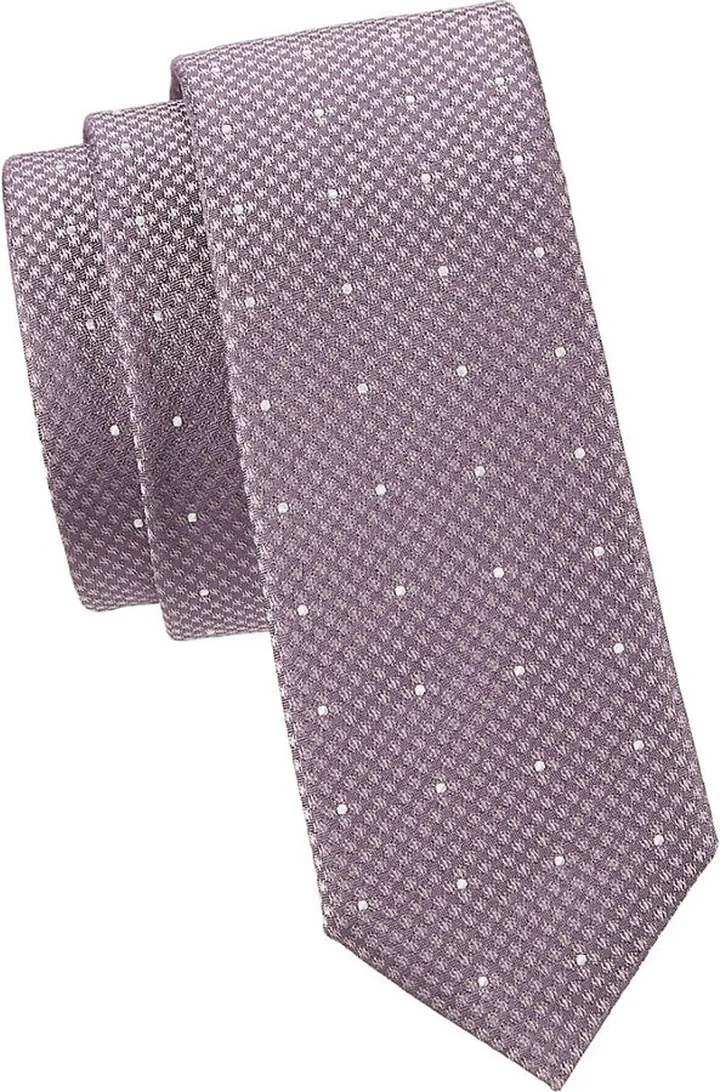 Patterned Silk Skinny Tie