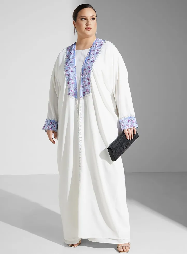 Embellished Detail Abaya With Inner