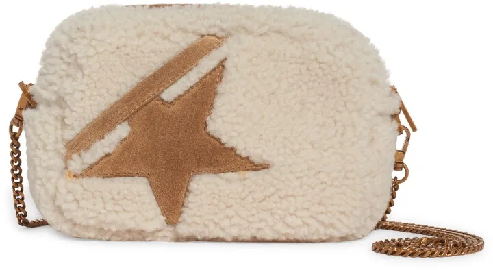 Mini Star Genuine Shearling Crossbody Camera Bag
