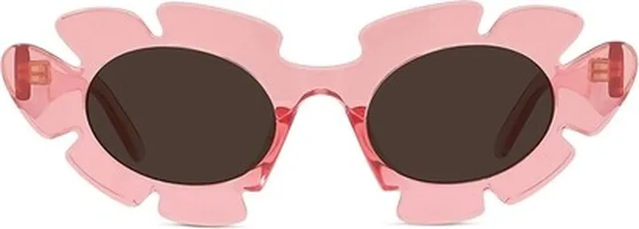 X Paula's Ibiza Cateye Acetate Sunglasses Shiny Pink And Brown