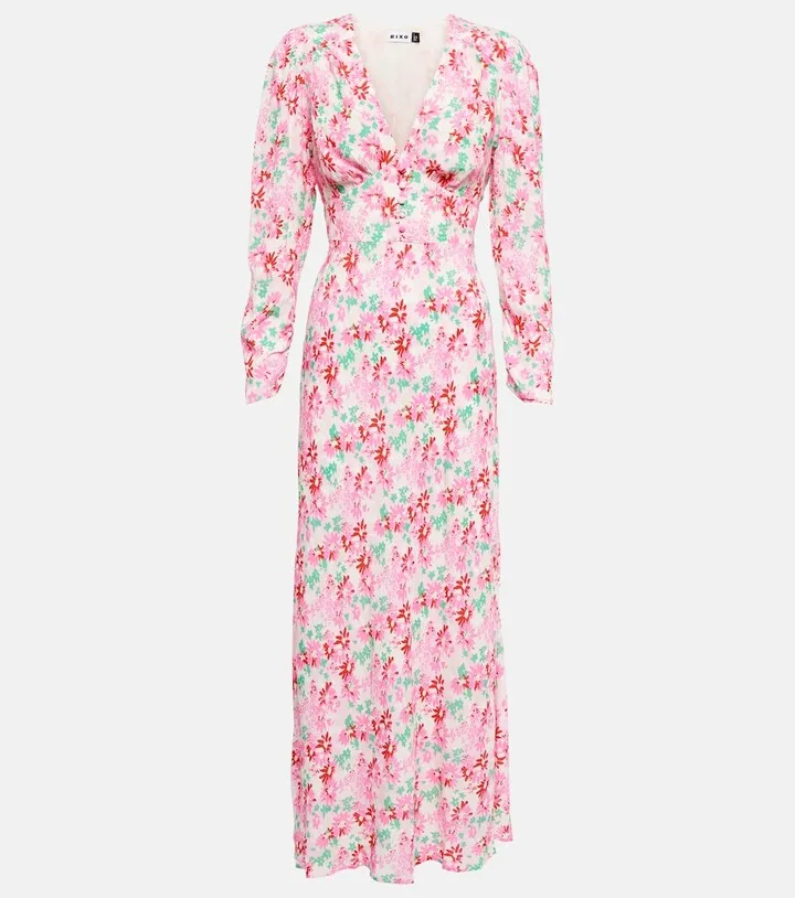 Selma floral crepe midi dress