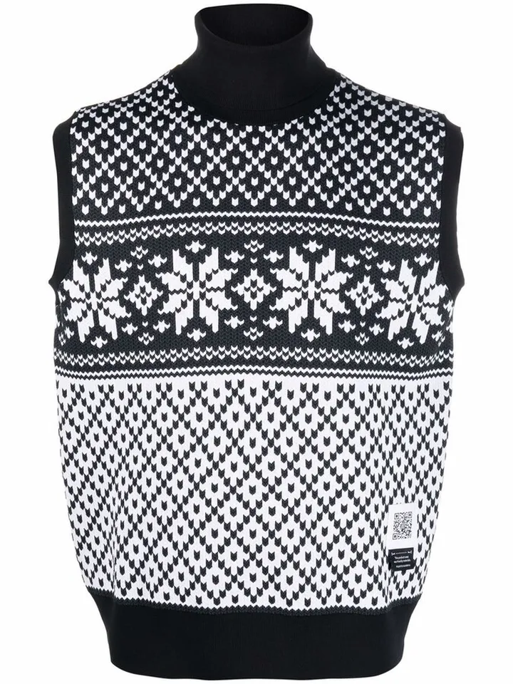 Roll-Neck Sleeveless Jumper