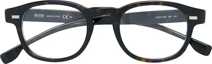 Tortoiseshell-Effect Round Sunglasses