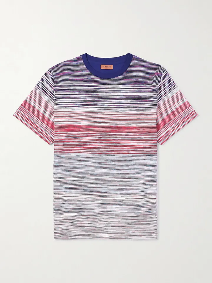 Space-Dyed Cotton-Jersey T-Shirt