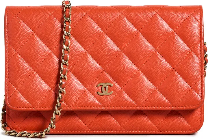 What Goes Around Comes Around Chanel Caviar Quilted Wallet On A Chain Bag