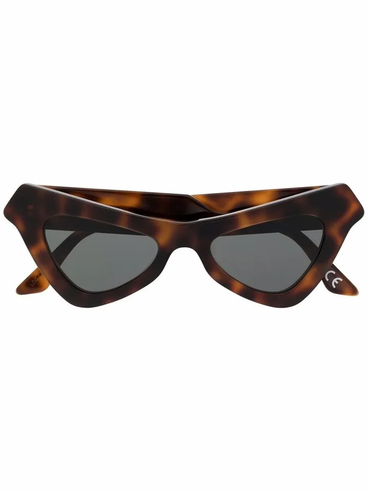 Tortoiseshell-Effect Cat-Eye Sunglasses