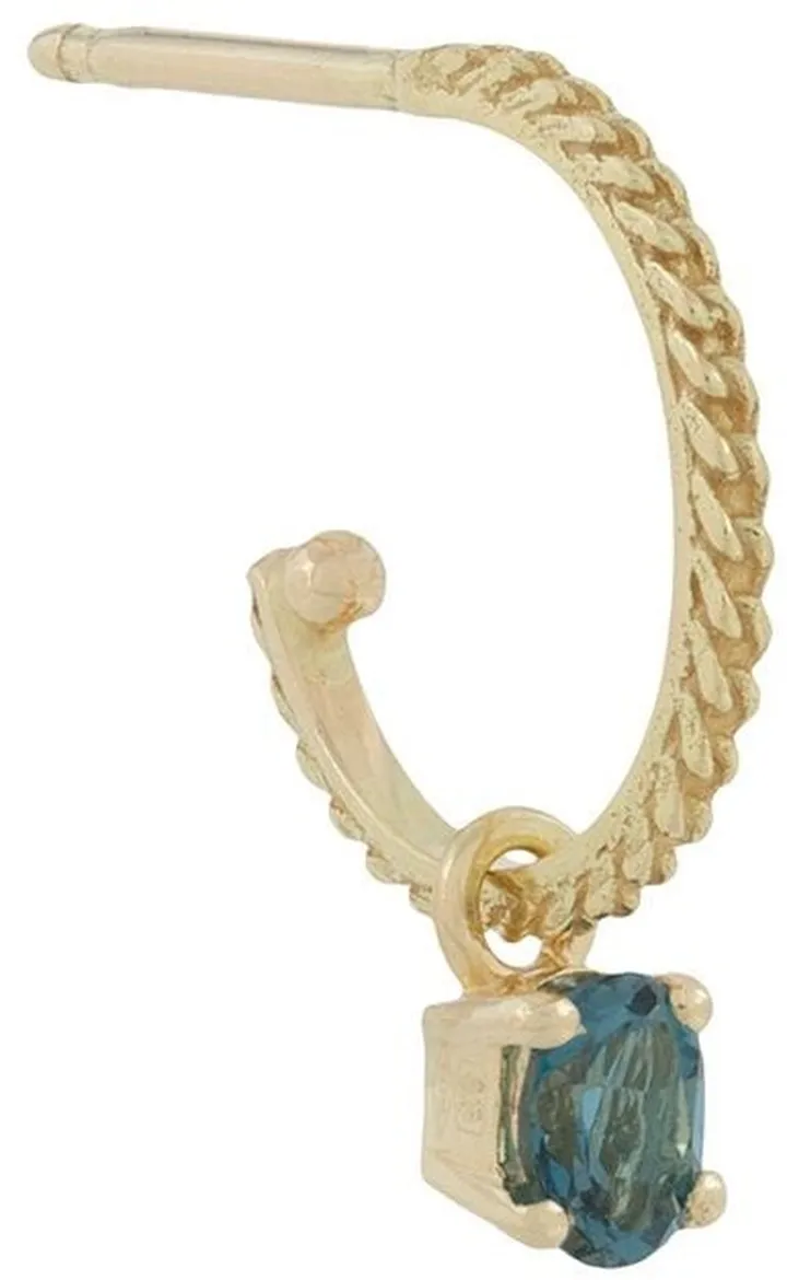 18kt yellow gold topaz Charleston Chapters hoop single earring
