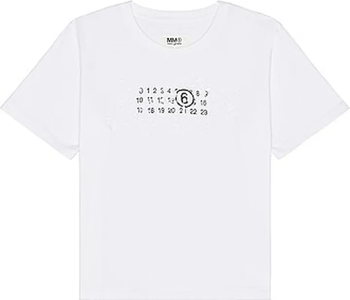 MM6 Maison Margiela Logo T-shirt in White