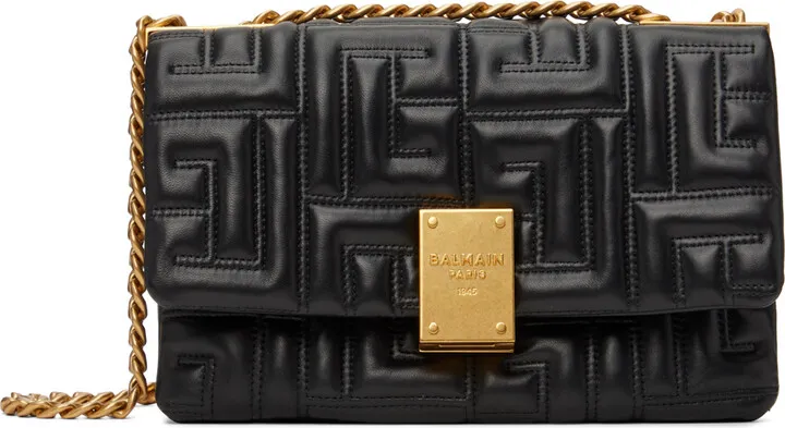 Balmain Black 1945 Shoulder Bag