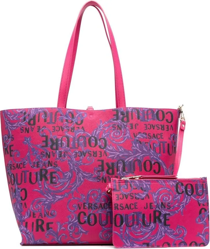 Couture-print tote bag
