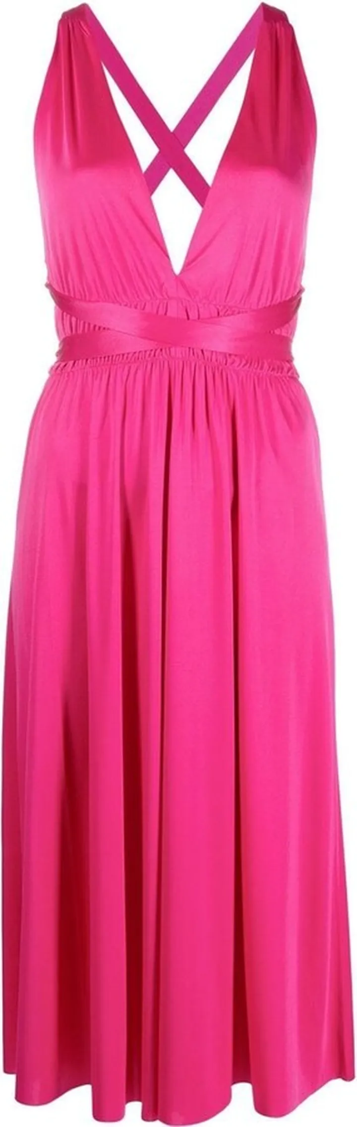 V-neck midi dress