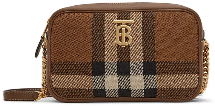 Burberry Brown Small Knitted Lola Camera Bag
