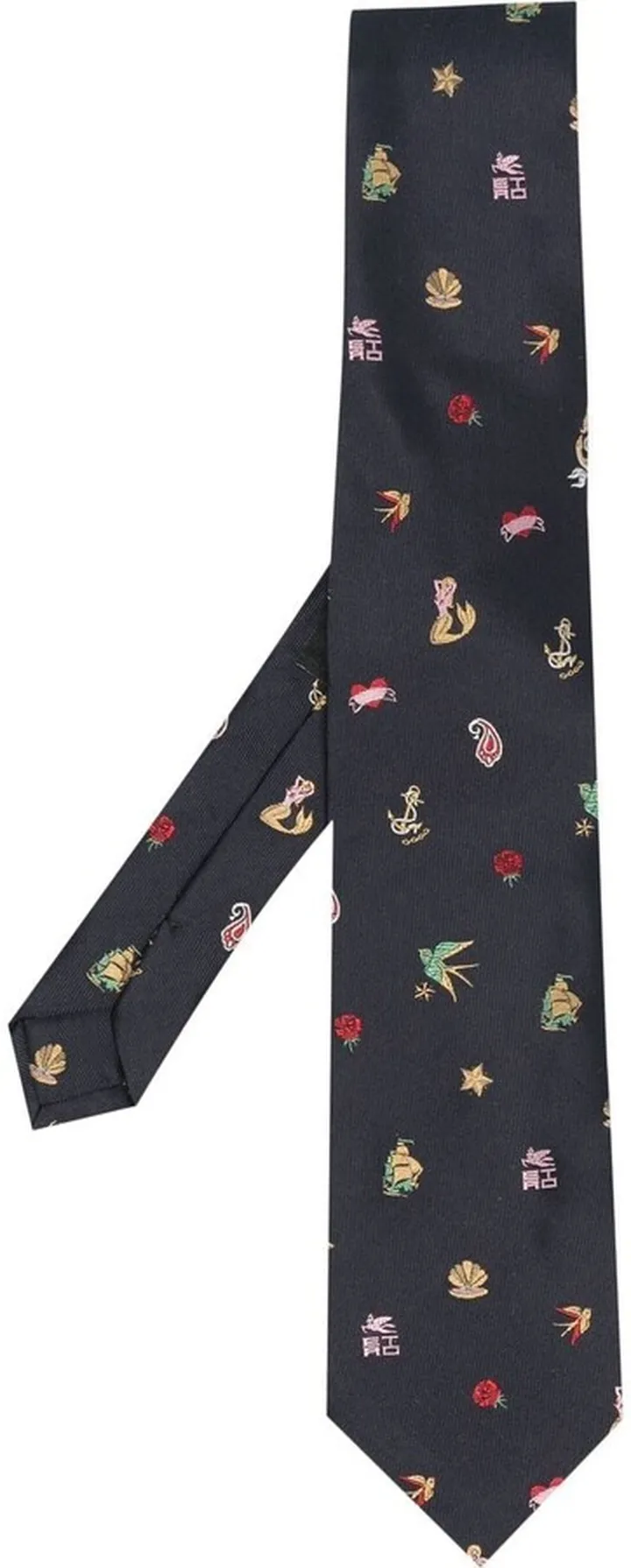 Embroidered-Detail Tie