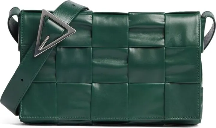 Bottega Veneta Medium Leather Intreccio Cassette Cross-Body Bag
