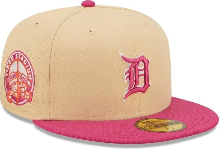 Men's New Era Orange and Pink Detroit Tigers Tiger Stadium Mango Passion 59FIFTY Fitted Hat
