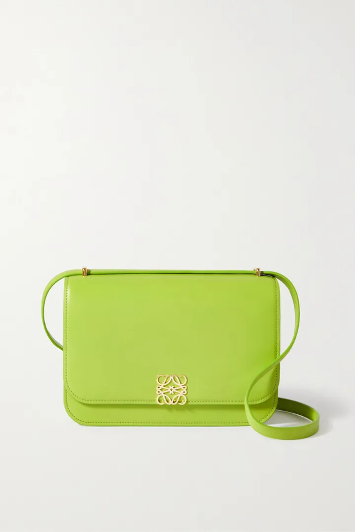 Loewe - Goya Leather Shoulder Bag - Green