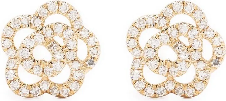 14kt yellow gold Rose diamond stud earrings