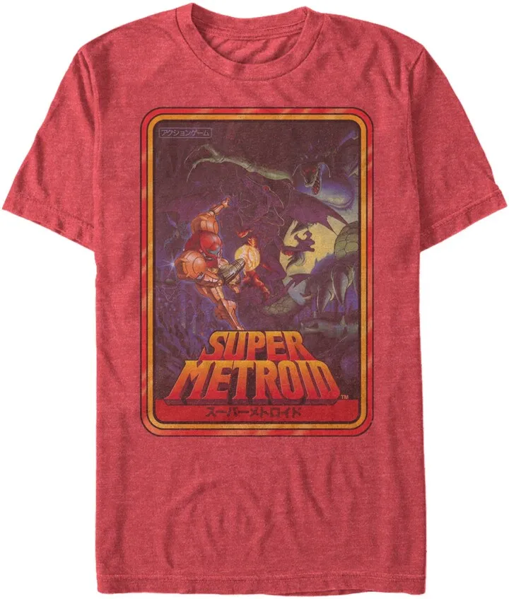 Nintendo Men's Metroid Playing Card Short Sleeve T-Shirt