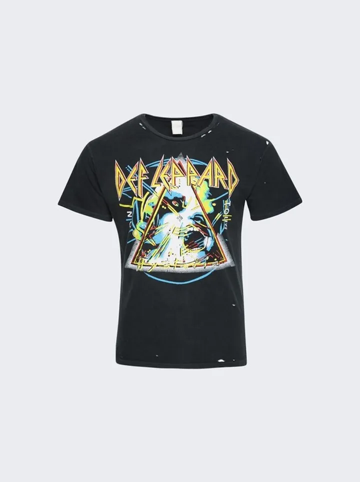 Def Leppard Destroyed T-Shirt Coal Black