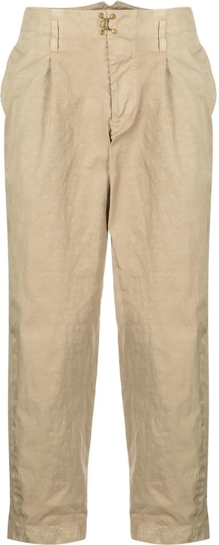 Hook-Fastening Cropped Trousers