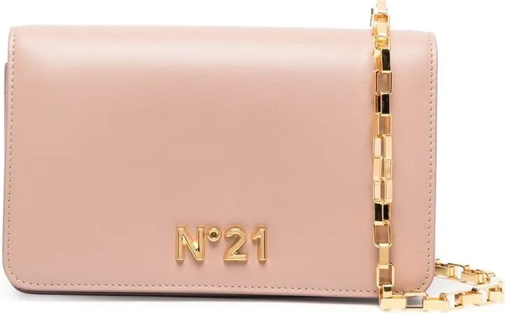 Logo-Plaque Leather Bag