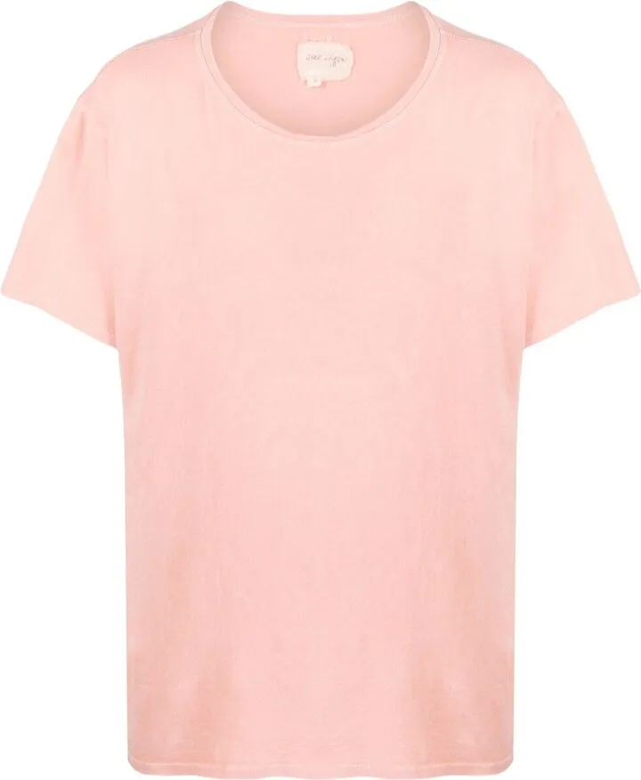 Pink Crew Neck Cotton T-Shirt