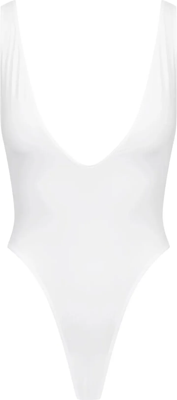 MAISON CLOSE - Thong Body V Neck - White - Pure Tentation
