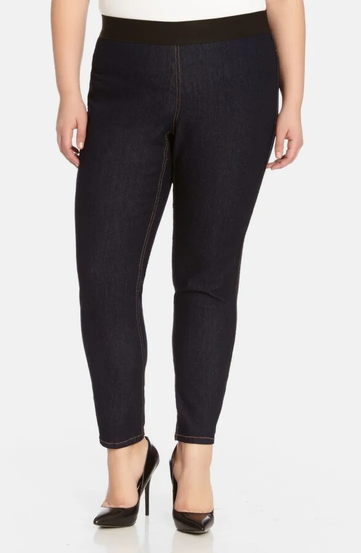 Dark Rinse Denim Leggings