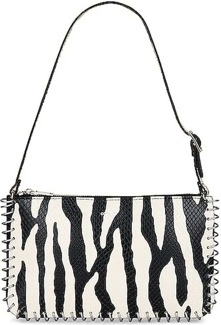 Coperni Zebra Print Spiral Pochette in White