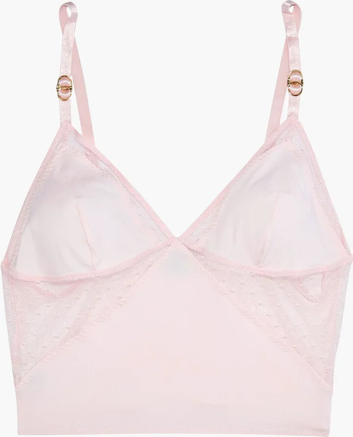 Annabelle Dashing stretch-jersey and point d'esprit soft-cup bra