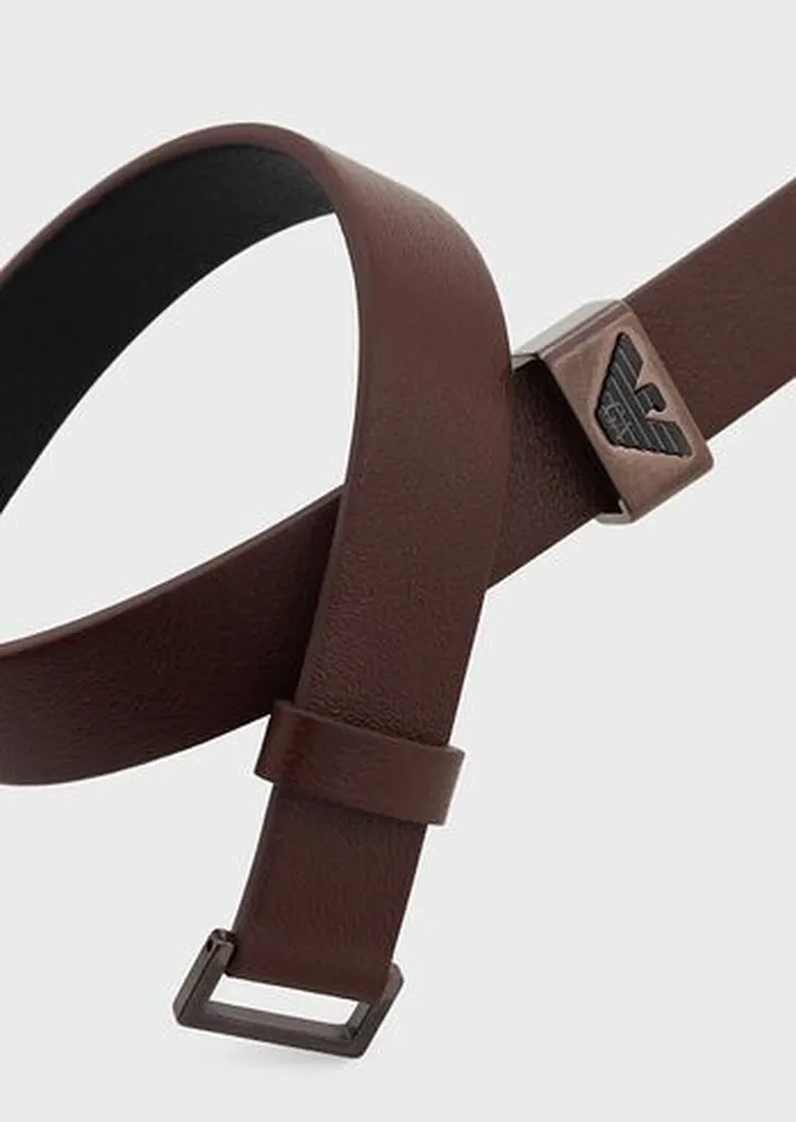 Black and Brown Leather Strap Bracelet