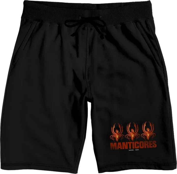 Fantastic Beasts: The Secrets of Dumbledore Manticores Men’s Black Lounge Shorts-XL