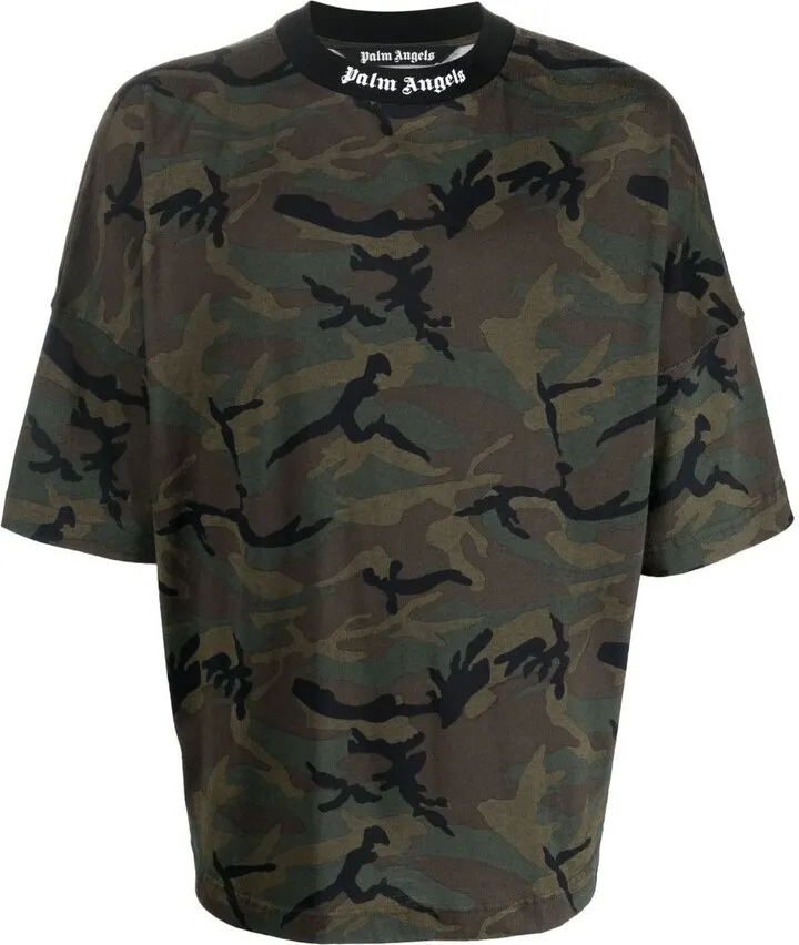 PALM ANGELS- Camo T-shirt