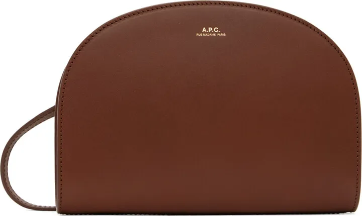 A.P.C. Brown Demi-Lune Clutch