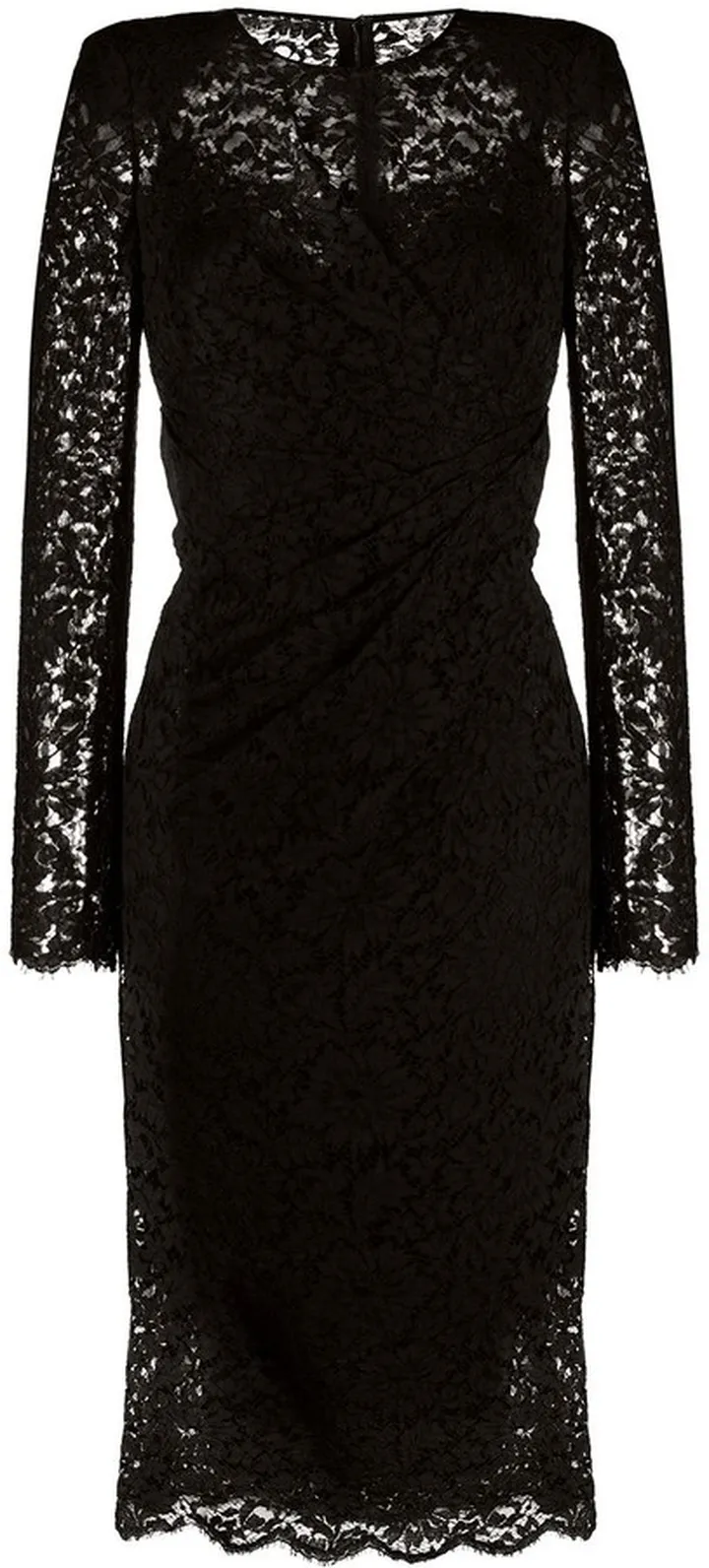Ruched Lace Midi Dress