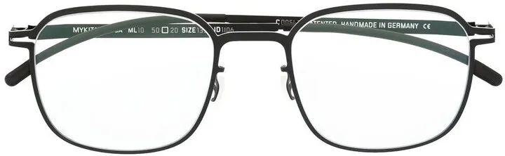 Matte-Effect Square-Frame Glasses