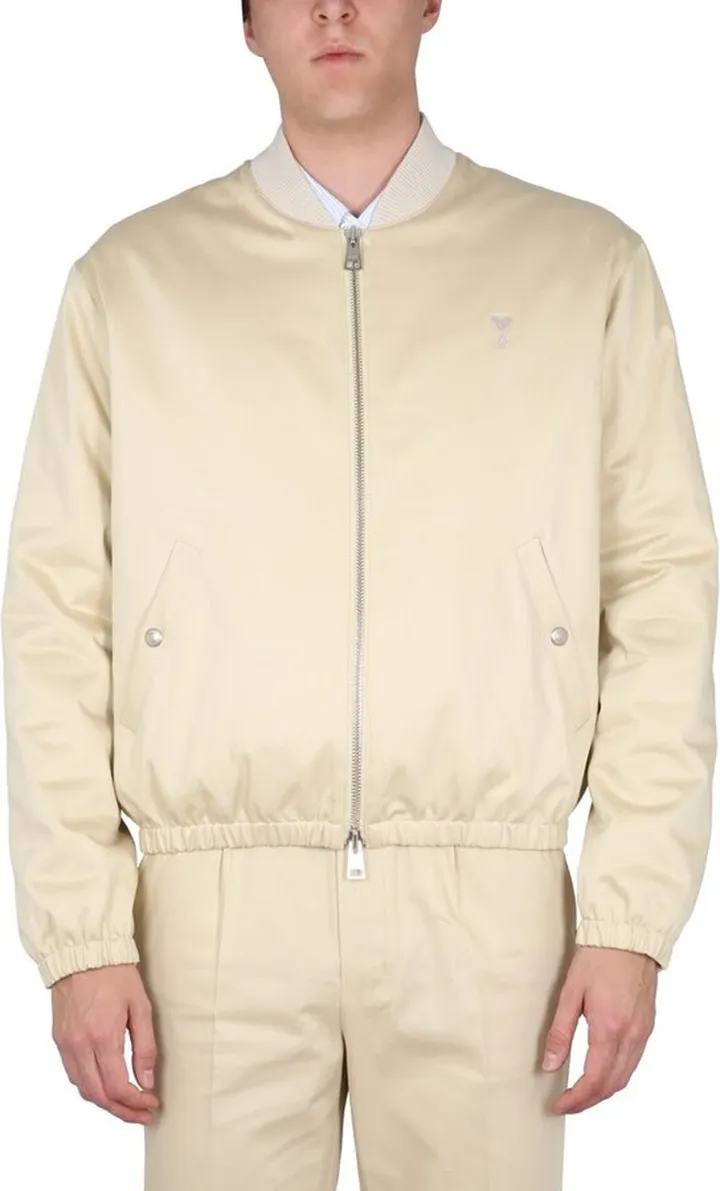 AMI Paris Ami de Coeur Zipped Bomber Jacket