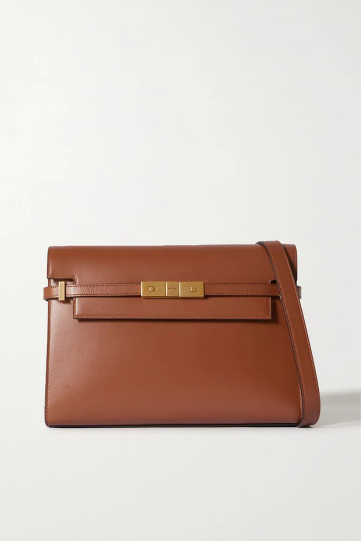 SAINT LAURENT - Manhattan Leather Shoulder Bag - Red