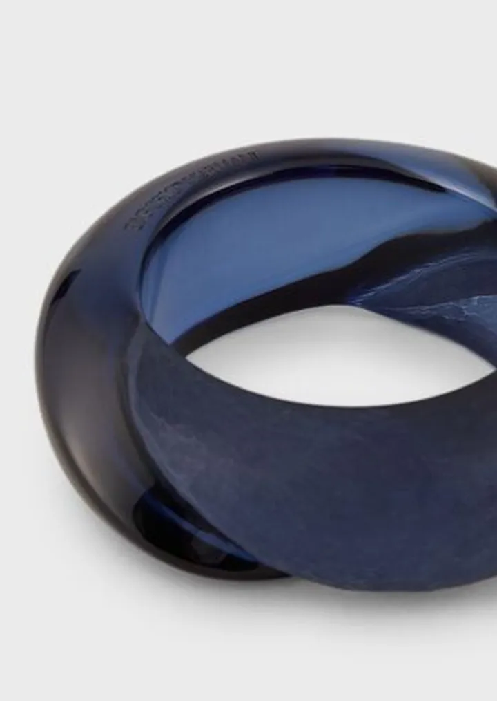 Mixed glossy and matte resin bangle