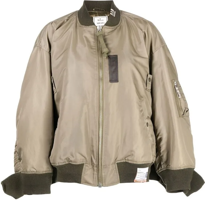 Wide-Sleeve Bomber Jacket