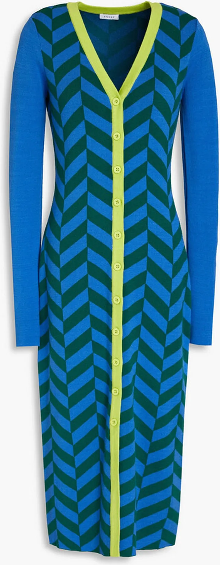 Regina jacquard-knit midi dress
