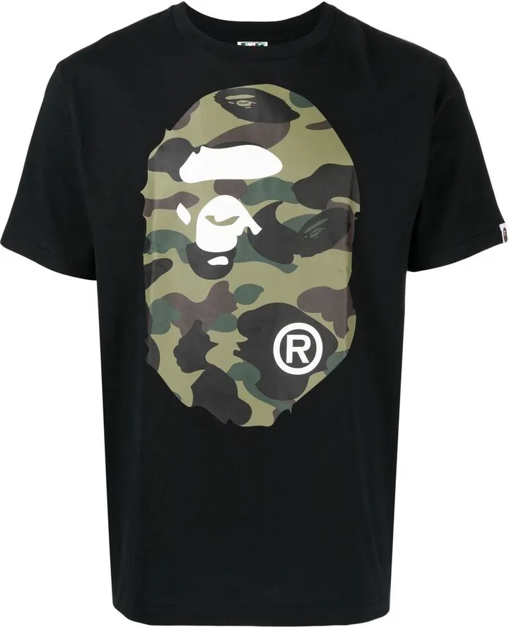 camouflage-print logo T-shirt