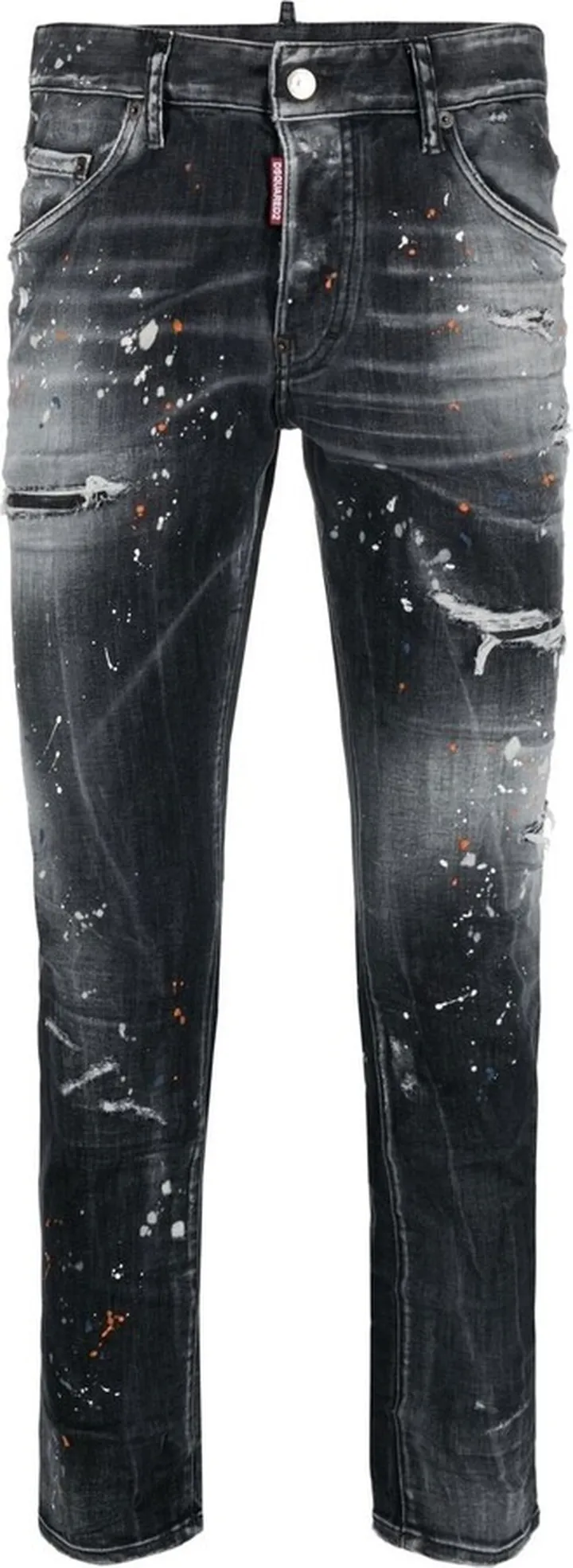 Paint-Splatter Detail Jeans